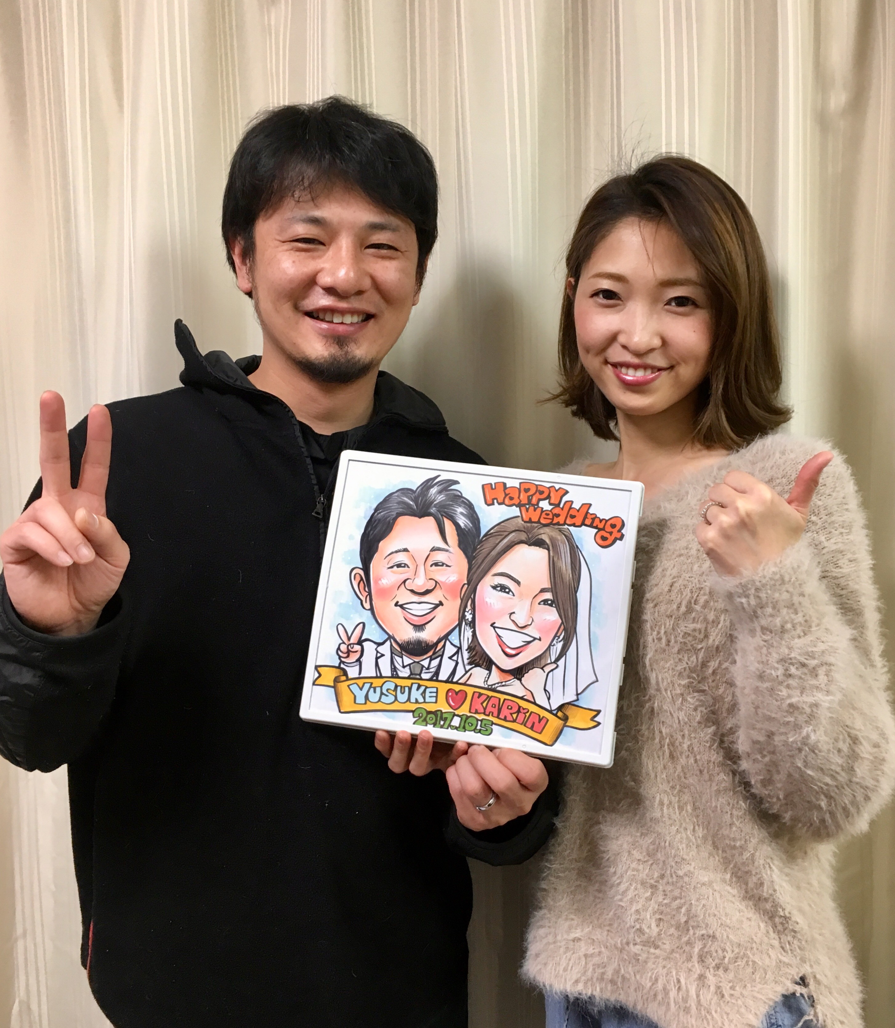 結婚ウェルカムボード似顔絵色紙