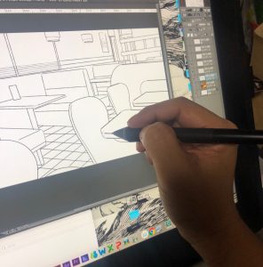 漫画制作現場