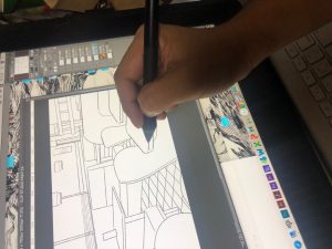 漫画制作現場
